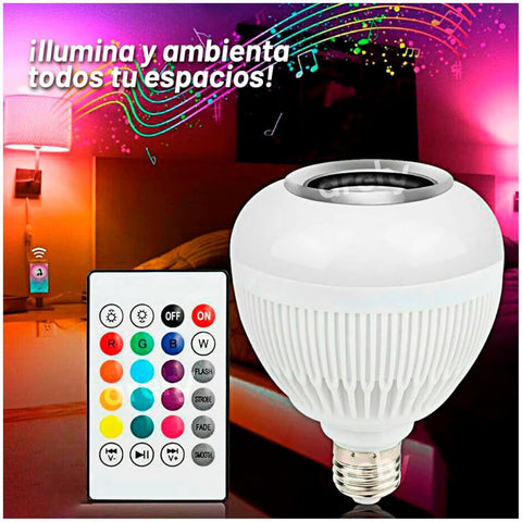 Image of 🎼💡FOCO PARLANTE BLUETOOTH LED INTELIGENTE LUCES MULTICOLOR💡🎼