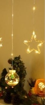 Image of "✨🎇Cortina de Esfera y Estrella🎄💡"